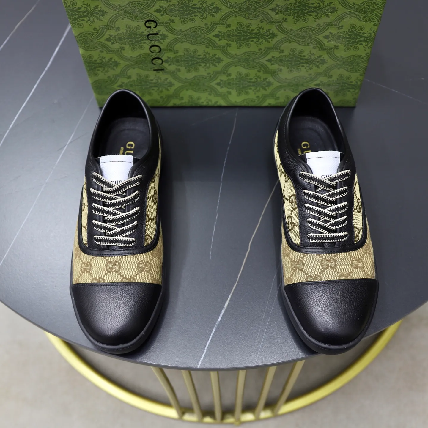 Men's shoes: 400💰🙅‍♂️🙅‍♂️🙅‍♂️ Brand: GUCCI Standard code: 38-44 Grade: Same as the official website Material: Original leather splicing Comfortable sheepskin lining Lightweight wear-resistant outsole Style category: Men's fashionable casual shoes Running sneakers Distinguished luxury brand elements Top luxury Color: Actual picture color